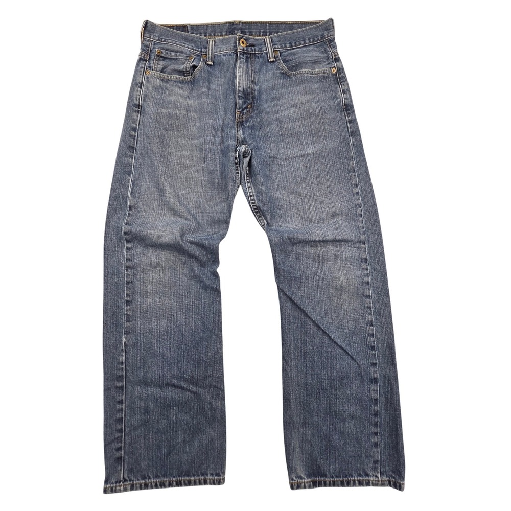 Levis 569 Loose Straight Jeans Mens 33x32 Medium Wash Blue Denim *READ
